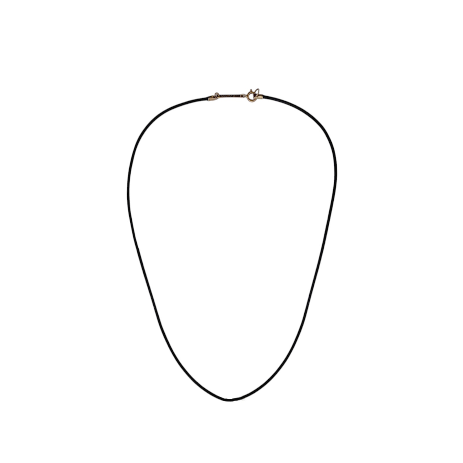 Zoe Chicco 14k Gold Leather Cord Necklace In Black — image 4 of 8